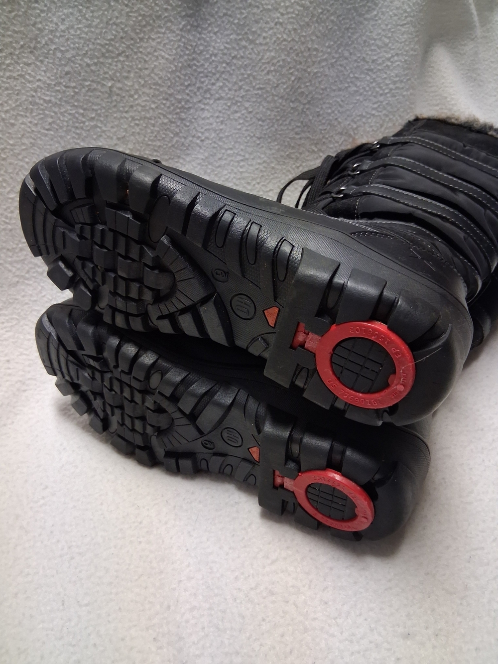 7Denver Hayes Black Women's Faux-Fur Winter Lace-Up Boots TmaxInsulation IceGrip - Picture 3 of 5